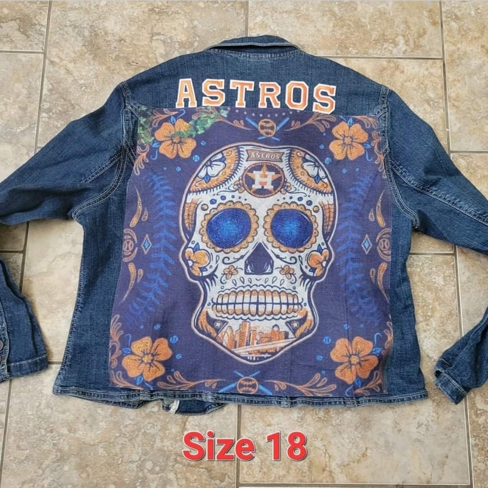 Astros denim jean jacket